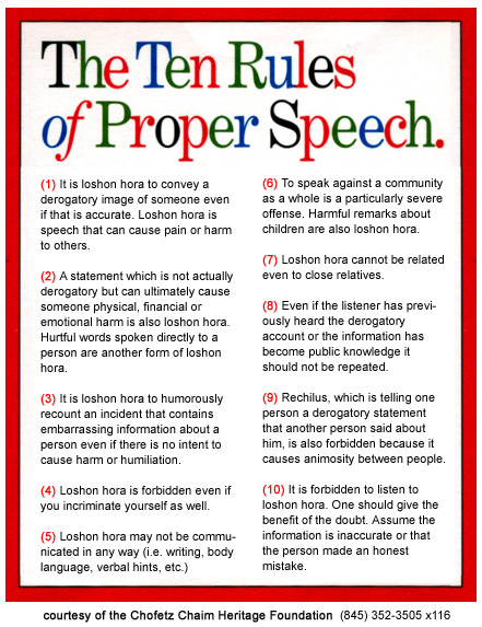The Ten Rules of Proper Speech