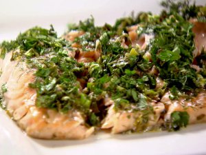 Salmon with Green Herbs and Lemon