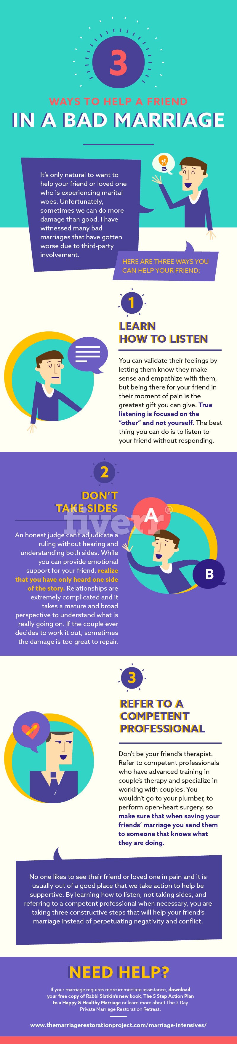 INFOGRAPHIC: Three Ways to Help a Friend in a Bad Marriage