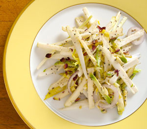 Endive, Pear & Avocado Salad with Dried Roses