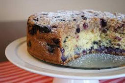 Blueberry Cake with Almond Streusel