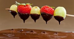 Chocolate Dipped Fruit Skewers