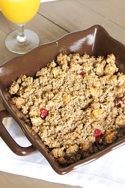Cranberry, Apple and Pear Granola Crumble