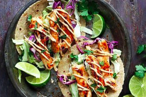 Fish Tacos with Mexican-Slaw
