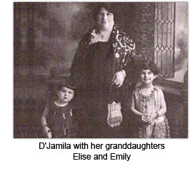 D'Jamila with her granddaughters Elise and Emily