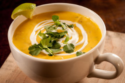 Flavors of Fall Butternut Squash and Corn Soup