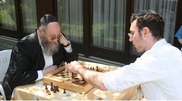 Moshe Chaim Gefen and his grandson