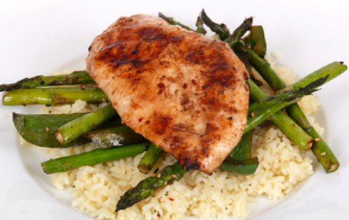 Grilled Chicken with Asparagus and Quinoa