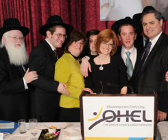 Hinda and family at the OHEL dinner