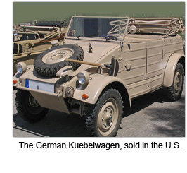 The German Kuebelwagon, sold in the U.S.