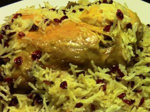 Baked Basmati Rice with Cranberries and Saffron
