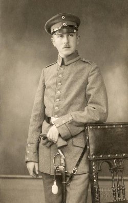  Karl pictured in his army uniform on the outbreak of the First World War