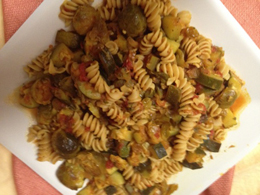 Brussels Sprouts and Zucchini in Tomato Sauce: Pasta Adaptation