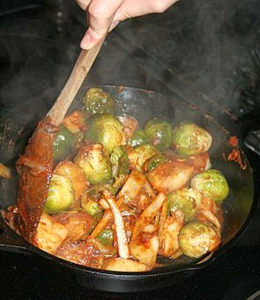 Brussels Sprouts and Zucchini in Tomato Sauce