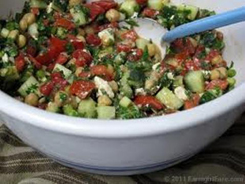Moroccan Spicy Romaine Lettuce Chickpea Salad