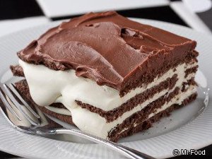 No-Bake Black and White Napoleon Cake