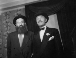 Rabbi Griffel of the Agudas Yisrael with JA Samuels