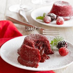 Red Velvet Molten Lava Cakes