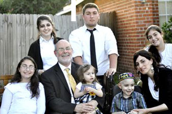 The Cohen family: Talia, Michal, Rabbi Yaakov and Shayna, Yoni, Raphael Elisha, Devorah and Tamar.