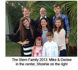 The Stern Family 2013: Mike & Denise in the center, Shoshie on the right