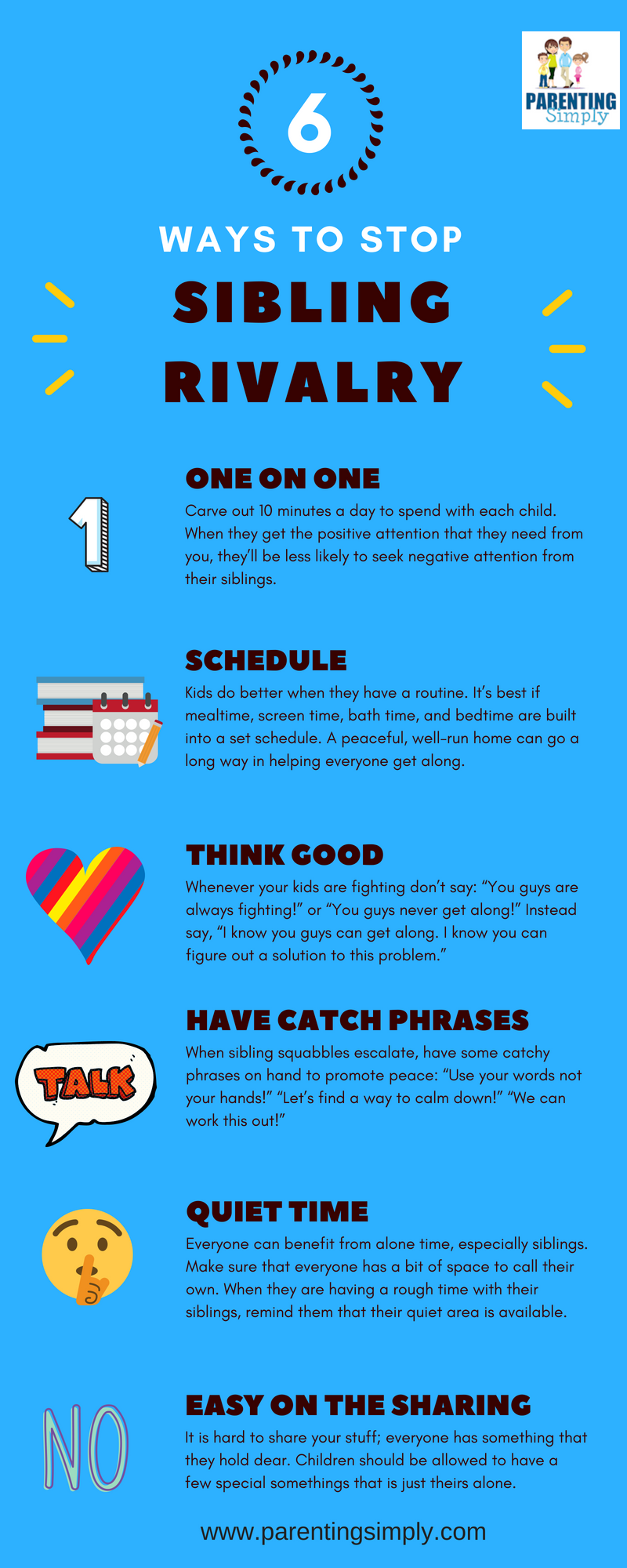 INFOGRAPHIC: Ways to Stop Sibling Rivalry