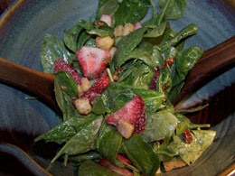 Spinach Salad with Strawberries and Poppy Seed Dressing