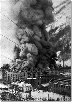 The R.A.F. destroys the Norwegian heavy water plant targeted by Moe Berg.