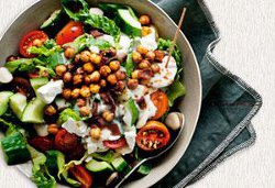 Tossed Salad with Fried Garbanzo Beans
