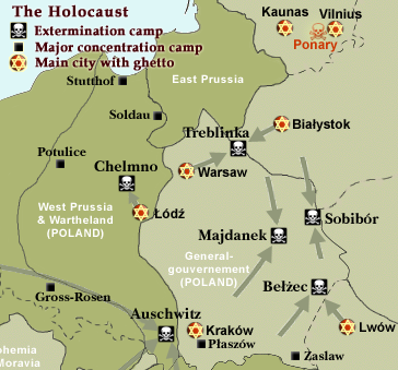 The Holocaust - map