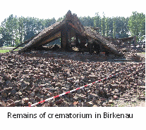 Remains of crematorium in Birkenau