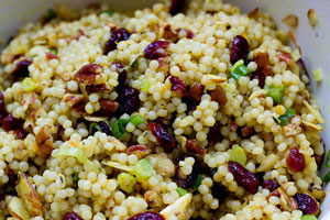 Winter Couscous with Dried Cranberries, Cashews, and Orange