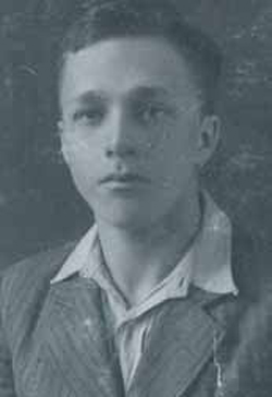Allen Kolber’s father at age nineteen, when World War II began. The photo was most likely taken by the Judenrat for ID purposes.