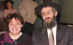 Sherry and Rabbi Eliezer Dimarsky. Like her survivor parents, Sherry, who contracted a fatal disease in her forties, refused to let hardship adversely affect her faith. Photo courtesy of Rabbi Dimarsky