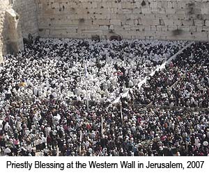 Priestly Blessing at the Western Wall in Jerusalem