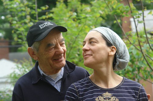 The author with her father.