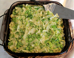 Passover Broccoli Noodle Kugel (Non Gebrokts)