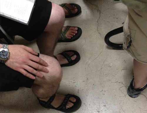 Israeli men are remarkably comfortable with their feet