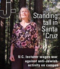 Standing tall in Santa Cruz. U.C. lecturer wages war against anti-Jewish acticity on campus.