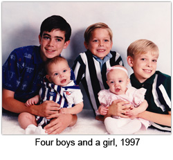 Four boys and a girl, 1997